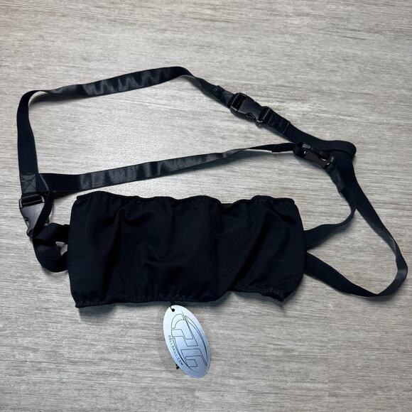 Poster Grl Black Tube Top by Dolls Kill with Adjustable Straps NWT Black XL - Picture 1 of 6